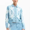Jeansjacke mit Stickerei Jeansjacke mit Stickerei