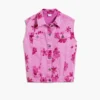 Jeansweste mit Blumenmuster Jeansweste mit Blumenmuster