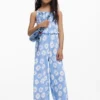 Jumpsuit mit Blumenmuster und Trägern