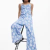 Jumpsuit mit Blumenmuster und Trägern
