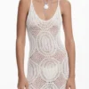 Kleid mit Häkelspaghettiträgern Kleid mit Häkelspaghettiträgern