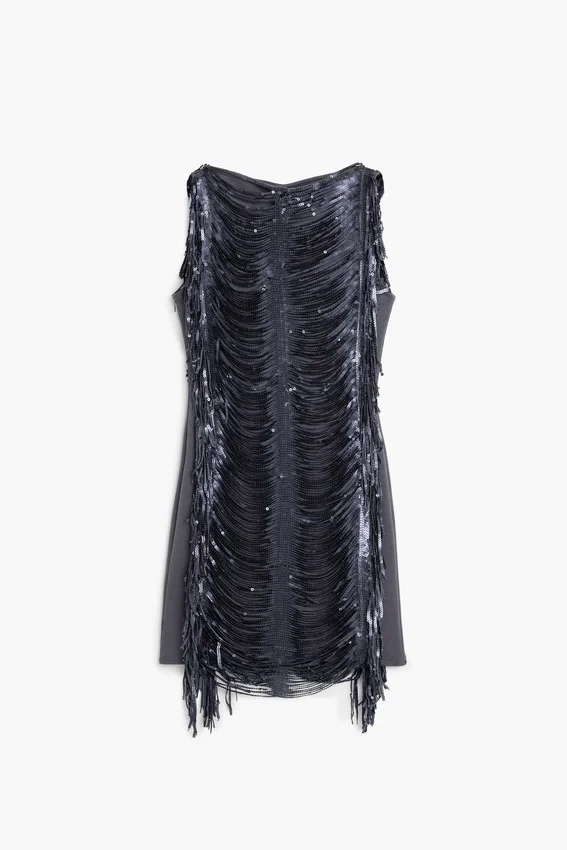 Kleid mit Pailletten und Fransen Kleid mit Pailletten und Fransen