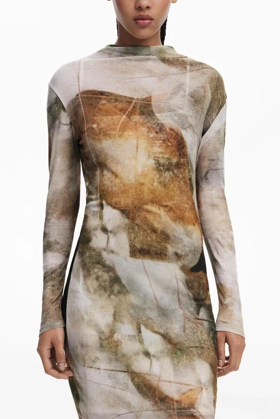 Kleid mit Stehkragen Kleid mit Stehkragen