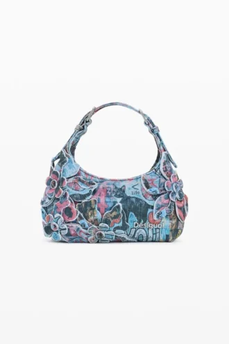Kleine bedruckte Tasche mit Applikationen