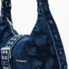 Kleine Denim-Blumentasche