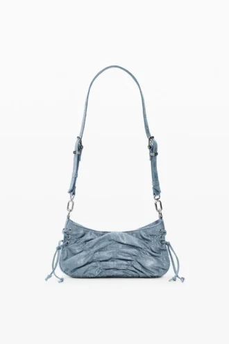 Kleine Denim-Tasche mit Raffungen Kleine Denim-Tasche mit Raffungen