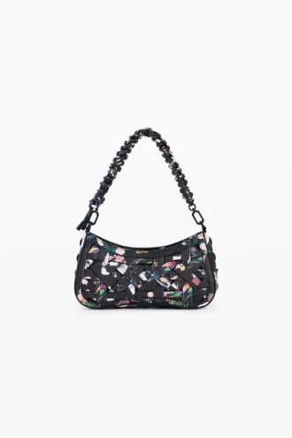 Kleine geflochtene Collage-Tasche