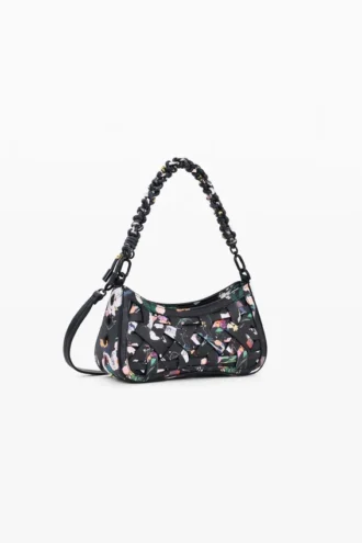 Kleine geflochtene Collage-Tasche