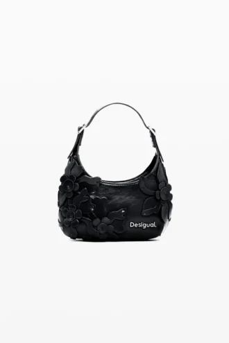 Kleine Tasche mit Blumen-Applikationen