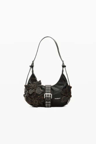 Kleine Tasche mit Blumen-Applikationen