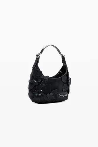 Kleine Tasche mit Blumen-Applikationen