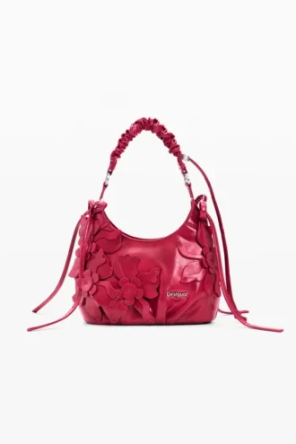 Kleine Tasche mit Blumen-Applikationen