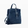 Kleiner Denim-Rucksack mit Blumenmuster Kleiner Denim-Rucksack mit Blumenmuster