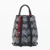 Kleiner Denim-Rucksack mit Zickzackmuster Kleiner Denim-Rucksack mit Zickzackmuster
