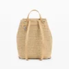 Kleiner Raffia-Rucksack mit Anhängern Kleiner Raffia-Rucksack mit Anhängern