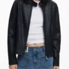 Kombinierte Kunstleder-Jacke Kombinierte Kunstleder-Jacke