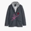 Kombinierter Blazer mit Kapuze Kombinierter Blazer mit Kapuze
