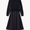 Kombiniertes einfarbiges Kleid Kombiniertes einfarbiges Kleid