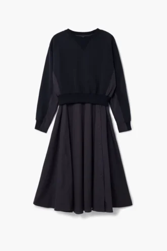 Kombiniertes einfarbiges Kleid Kombiniertes einfarbiges Kleid