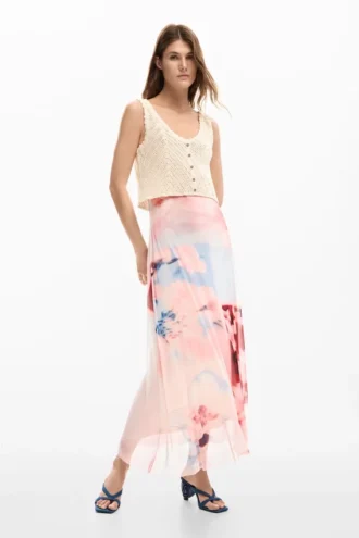 Kombiniertes Häkel-Kleid