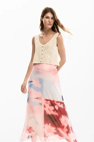 Kombiniertes Häkel-Kleid