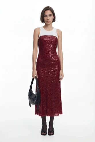 Kombiniertes Midikleid