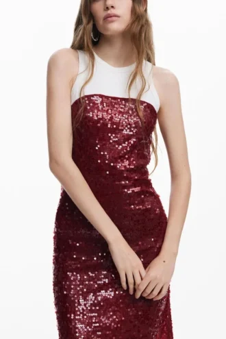 Kombiniertes Midikleid