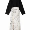 Kombiniertes Midikleid Kombiniertes Midikleid