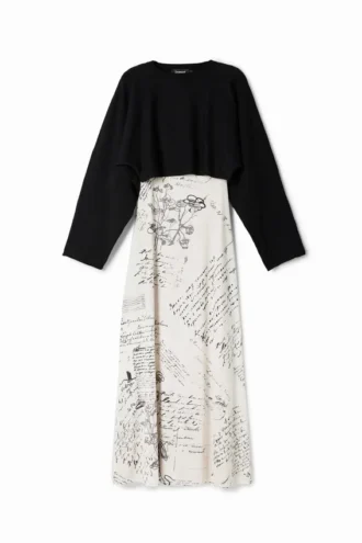 Kombiniertes Midikleid