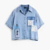 Kurzarm-Patchwork-Hemd Kurzarm-Patchwork-Hemd