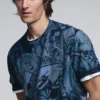 Kurzarm-T-Shirt mit Mosaikmuster
