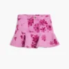Kurzer Jeansrock mit Blumenmuster