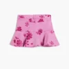 Kurzer Jeansrock mit Blumenmuster