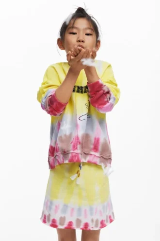 Kurzer Rock im Tie-Dye-Stil