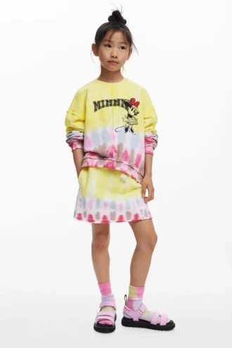 Kurzer Rock im Tie-Dye-Stil