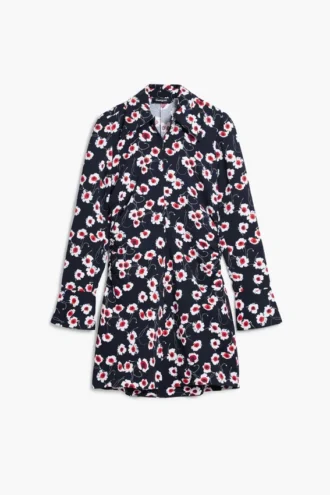 Kurzes Blumenhemdkleid
