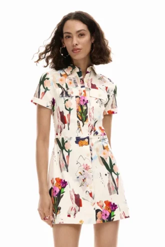 Kurzes Collage-Kleid