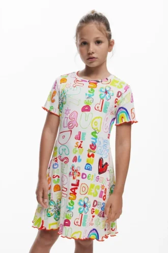 Kurzes Kleid mit Schriftzug