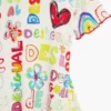 Kurzes Kleid mit Schriftzug Kurzes Kleid mit Schriftzug