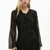 Kurzes Plumetis-Kleid