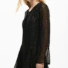 Kurzes Plumetis-Kleid