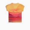 Kurzärmelige Bluse mit hohem Kragen