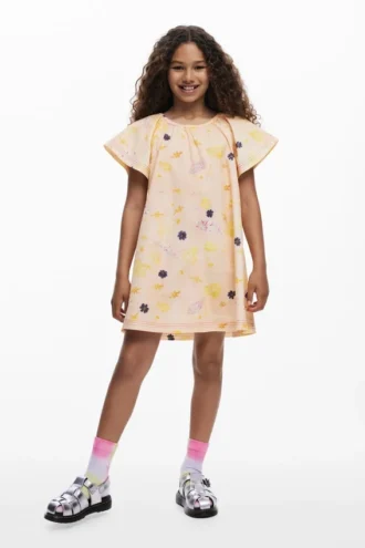 Kurzärmeliges Kleid mit Blumenmuster