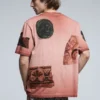 Kurzärmeliges Patchwork-T-Shirt