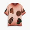 Kurzärmeliges Patchwork-T-Shirt