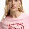 Kurzärmeliges Strick-T-Shirt