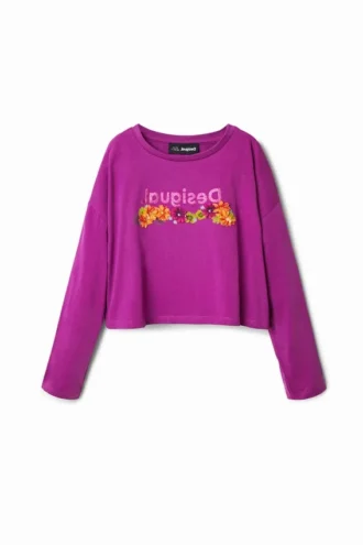 Kurzärmeliges T-Shirt mit Blumenmuster