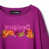 Kurzärmeliges T-Shirt mit Blumenmuster