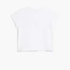 Kurzärmeliges T-Shirt mit gestickten Blumen