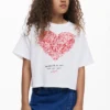 Kurzärmeliges T-Shirt mit Herz Kurzärmeliges T-Shirt mit Herz